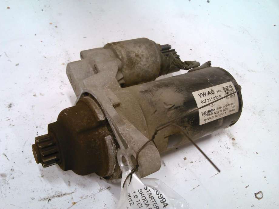 Starter diesel til Škoda Fabia, 2010-2014 (Type II, Fase 2)  (BOSCH|02Z911023N)