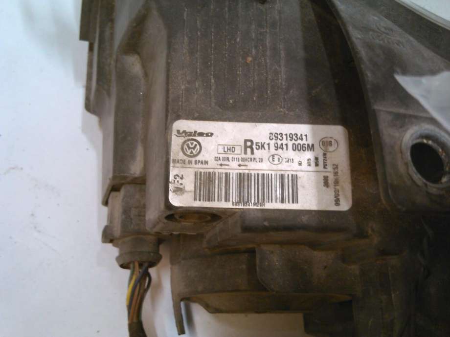 Frontlykt høyre halogen til VW Golf VI 2008-2012  