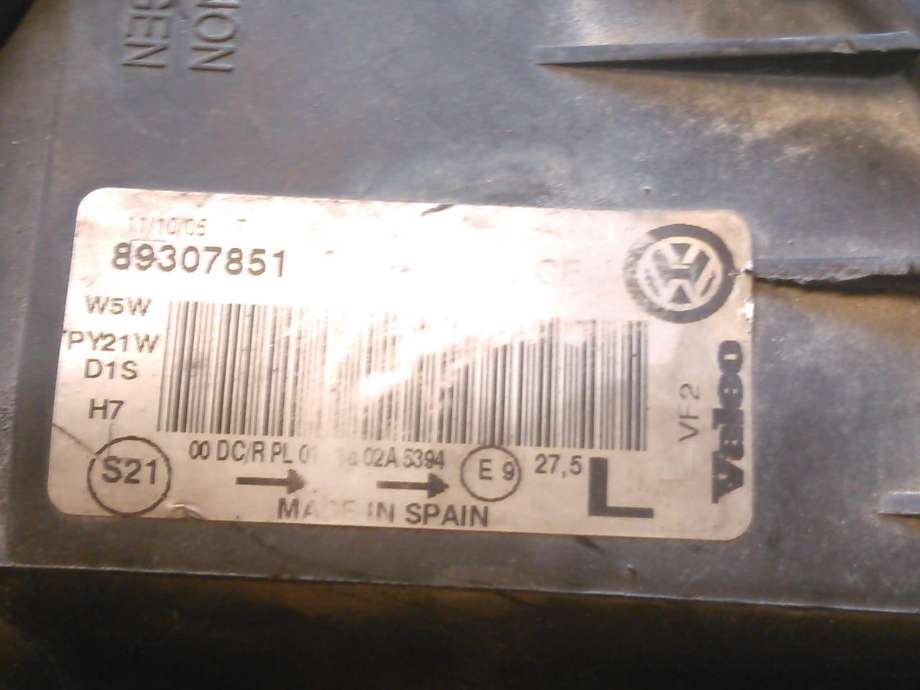 Frontlykt venstre xenon til VW Touareg 2003-2007 (Type I, Fase 1)  