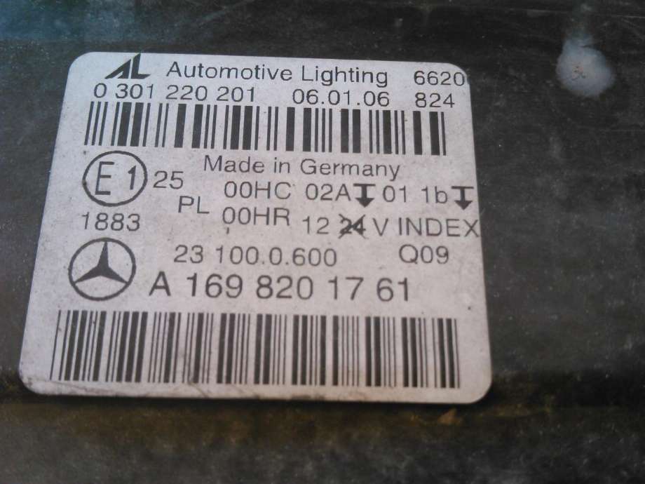 Frontlykt venstre halogen til Mercedes B-Klasse 2005-2008 (Fase 1) (W245) (W245) 