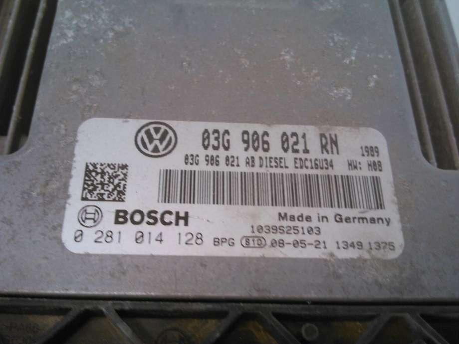 Styreenhet motor til VW Touran 2007-2010 (Type I, Fase 2)  (BOSCH|03G906021RN|0281014128|)