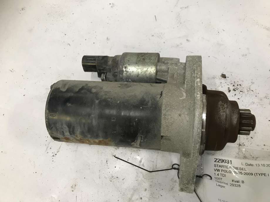 Starter diesel til VW Polo, 2005-2009 (Type IV, Fase 2)  