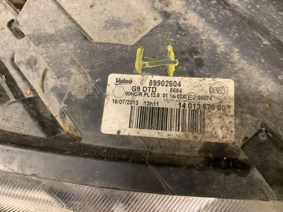 Frontlykt høyre halogen til Peugeot Expert 2007-2016 (Type II)  
