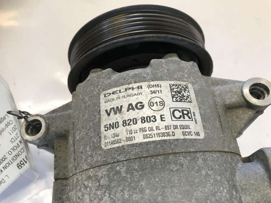 Aircondition kompressor til VW Polo 2009-2014 (Type V, Fase 1)  (5N0820803E|)
