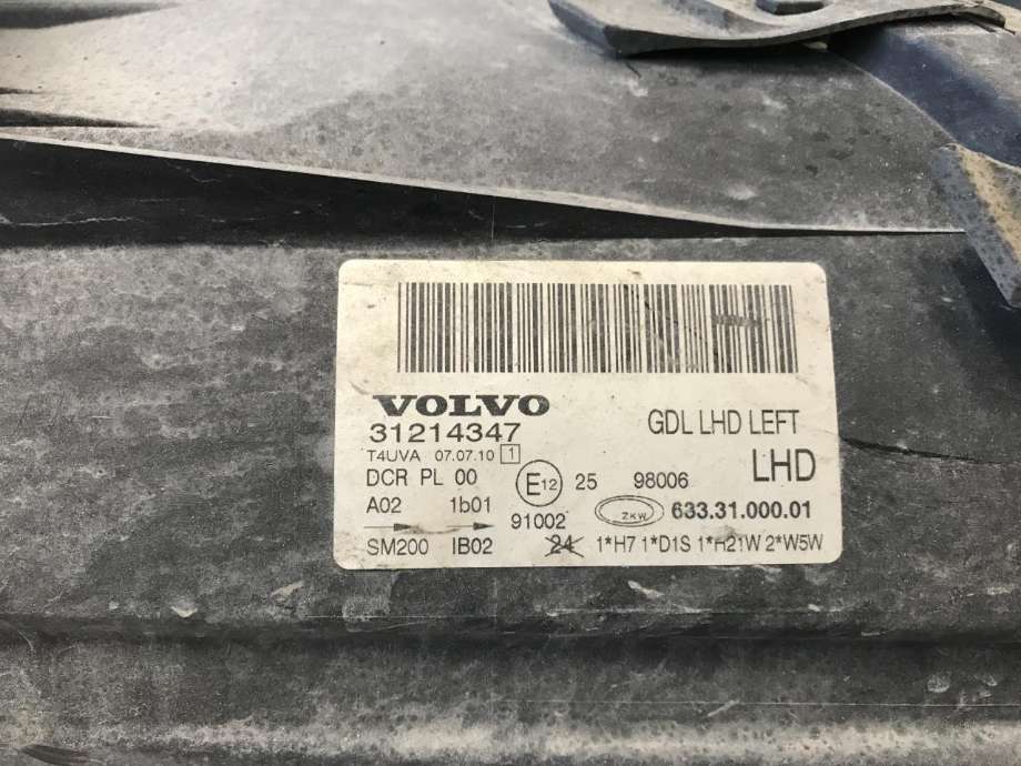 Frontlykt venstre xenon til Volvo V70 2007-2013 (Type III, Fase 1)  
