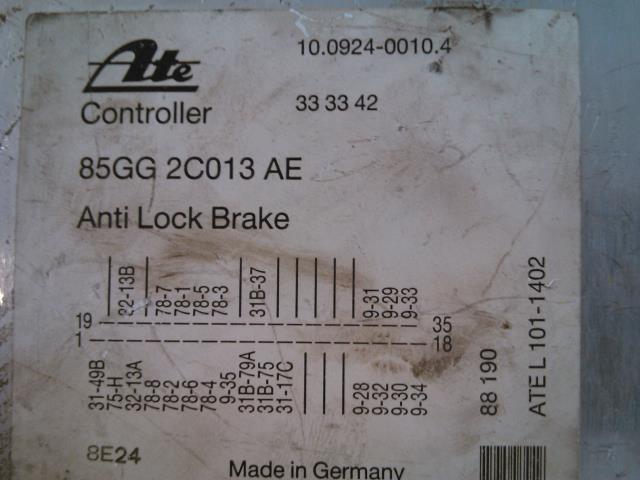Styreenhet ABS til Ford Scorpio 1985-1991  (ATE|84GG2C013AE|)