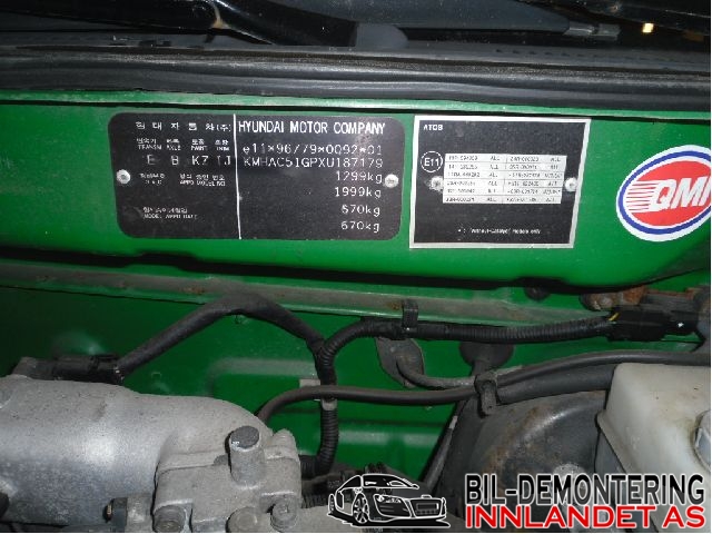 Hyundai Atos 1998-1999 , Motorkode: , Girkassekode: