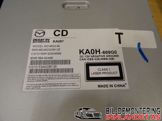 Bilstereo til Mazda CX-5 2012-2017 (Type I)  