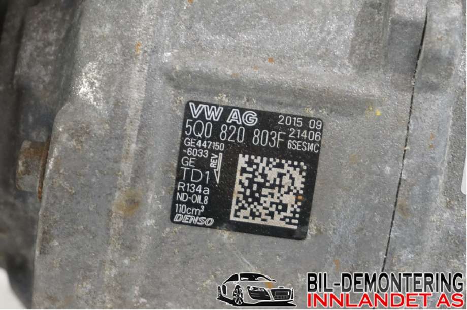 Aircondition kompressor til VW Passat 2015-2019 (Fase 1) (B8) (B8) (5Q0 820 803 F||5Q0820803F)