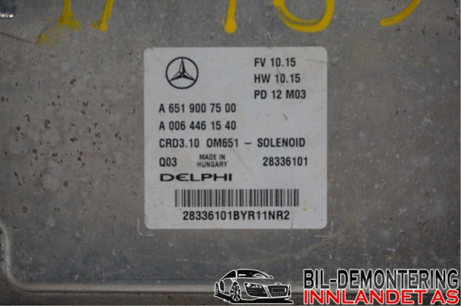 Styreenhet motor til Mercedes E-Klasse 2009-2013 (Fase 1) (W212) (W212) (MERCEDES|A6519007500||A0064461540)