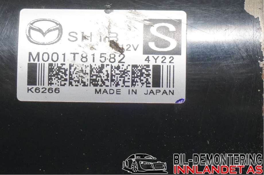 Starter diesel til Mazda 6 2015-2018 (Type III, Fase 2)  (MAZDA|SH1B-18-400||M001T81582)