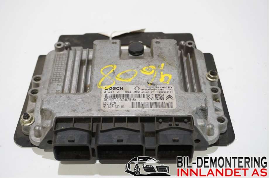 Styreenhet motor til Peugeot 307 2005-2008 (Fase 2)  (1940 JJ|0 281 011 863|9661773380)