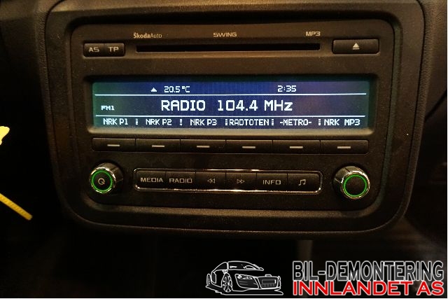 Bilstereo til Škoda Fabia, 2010-2014 (Type II, Fase 2)  (SKODA|)