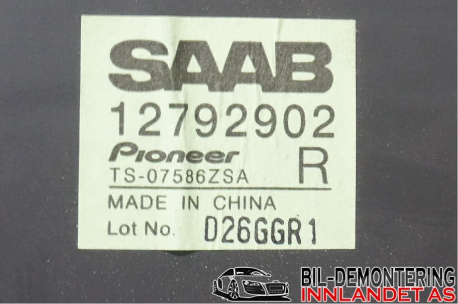 Bilstereo diverse til Saab 9-3 2008-2011 (Type II, Fase 2) (SAAB||12792504|12792902)
