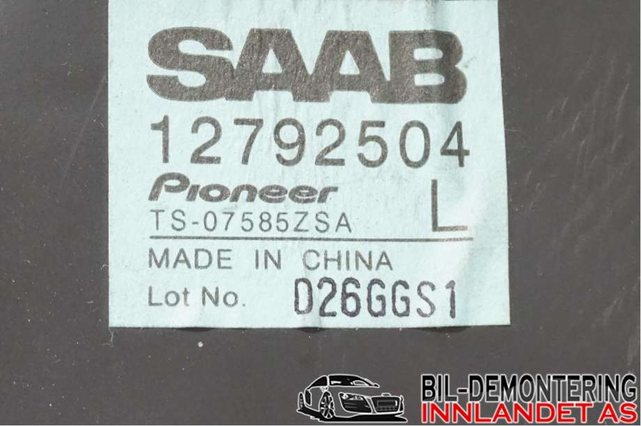 Bilstereo diverse til Saab 9-3 2008-2011 (Type II, Fase 2) (SAAB||12792504|12792902)