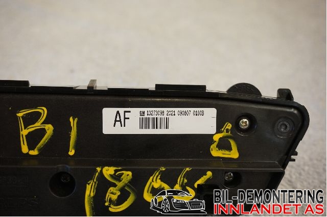 Varmeapparat betjening til Opel Insignia A 2009-2014  (OPEL|13273098|)