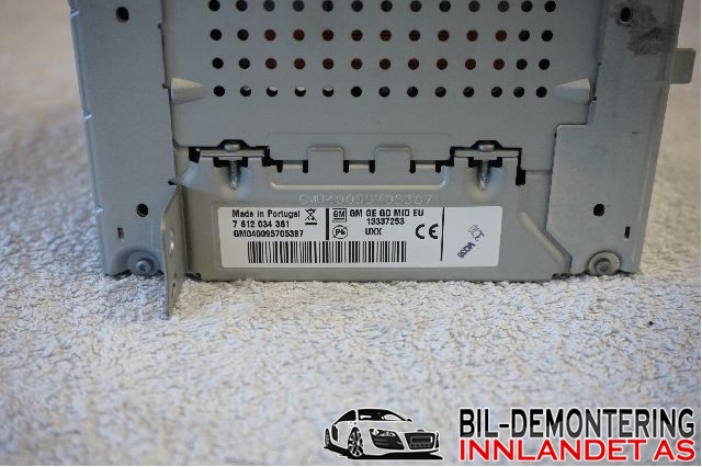 Bilstereo til Opel Insignia A 2009-2014  (OPEL|7 612 034 361||13 337 253)