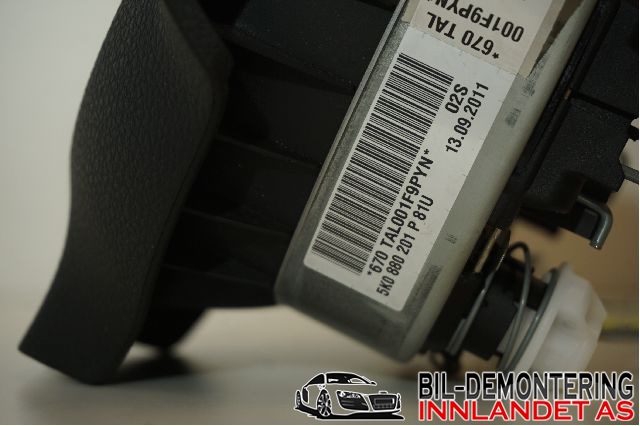 Airbag rattpute til VW Golf VI 2008-2012  (VOLKSWAGEN|5K0 880 201 AA||5K0 880 201 P)