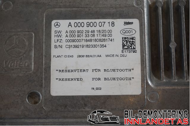 Bilstereo forsterker til Mercedes Sprinter 2018-->> (907/910) (907/910) (|A 000 900 07 18)