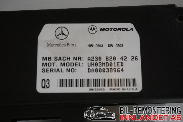 Styreenhet diverse til Mercedes ML 1997-2005 (W163) (W163) (A 230 820 42 26||A230 820 42 26)