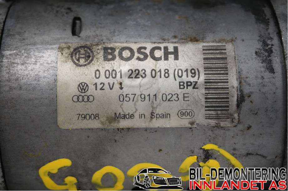 Starter diesel til Audi A8 2003-2010 (Type II)  (AUDI|057 911 023 E|0001223018|057911023E)