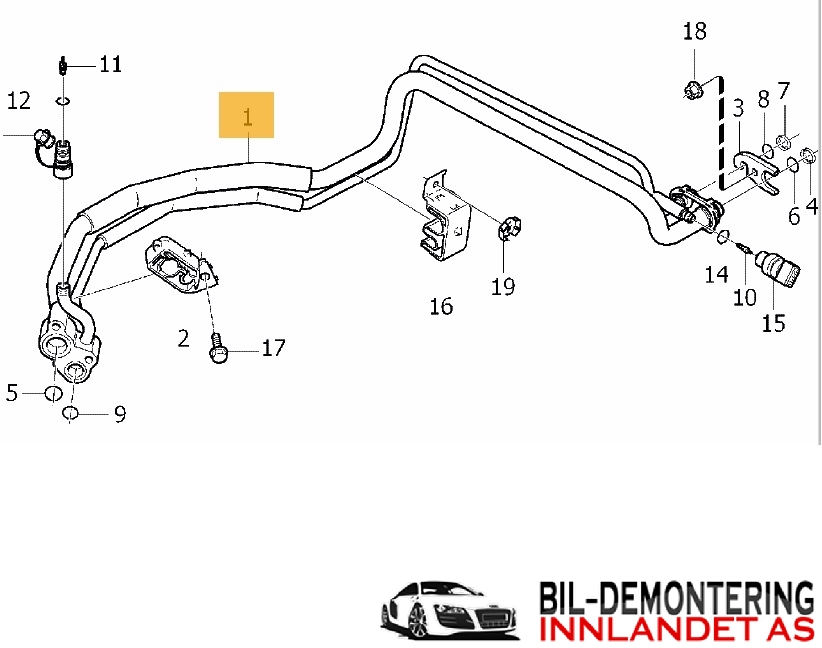 Aircondition rør til Volvo V40 2012-2019 (VOLVO|31467913|)