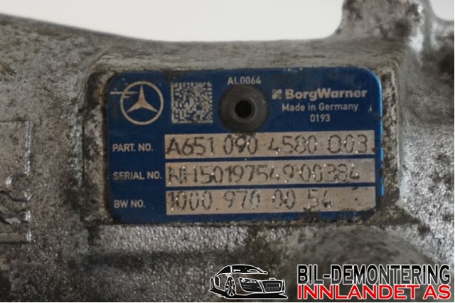 Turbo til Mercedes GLK 2008-2015 (X204) (X204) (A 651 090 67 80||A651 090 4580 003)
