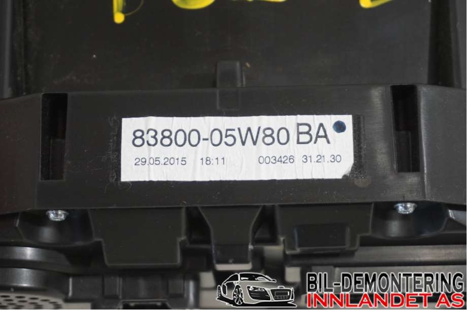 Instrumentpanel til Toyota Avensis 2015-2019 (Type III, Fase 2)  (TOYOTA|8380005W80||83800-05W80BA)