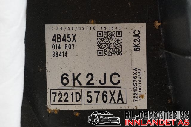 Dørtrekk høyre til Mitsubishi Outlander 2015-->> (Type III, Fase 2)  (MITSUBISHI|7221D576XA|6K2JC)