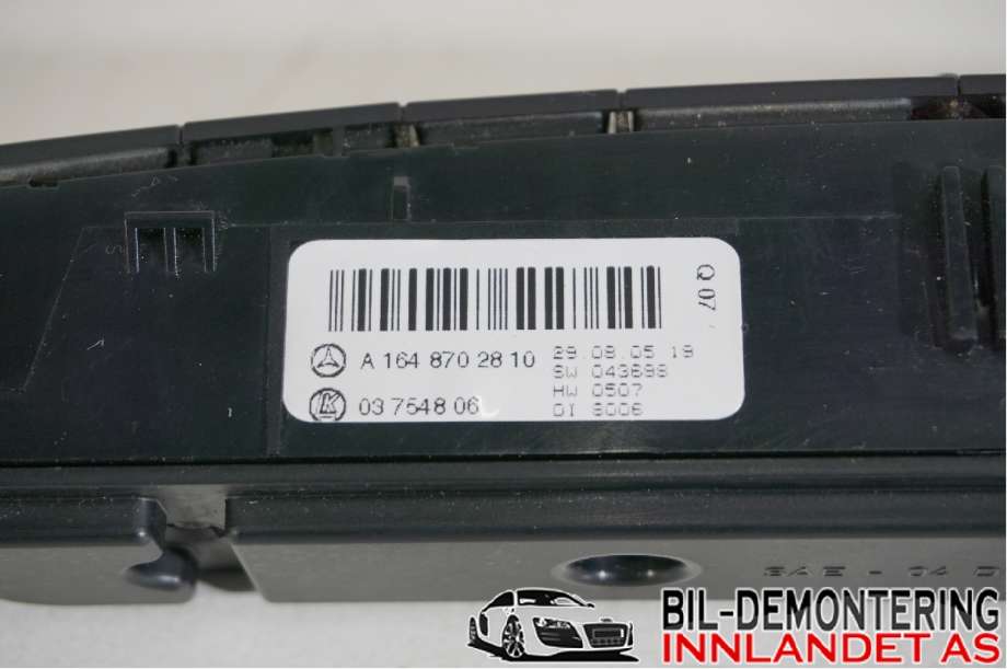Bryter diverse til Mercedes ML 2005-2011 (W164) (W164) (MERCEDES|A 164 870 28 10|A 164 870 86 10|A1648702810)