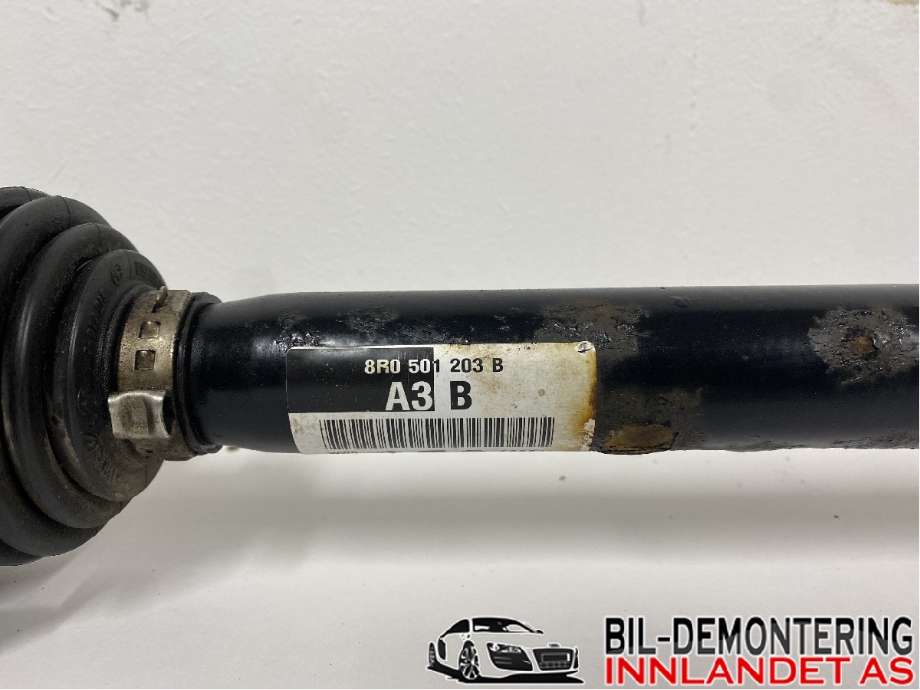 Drivaksel høyre bak til Audi Q5 2008-2012 (Type I, Fase 1)  (AUDI|8R0 501 203 B|8R0 501 203 BX|8R0501203B)