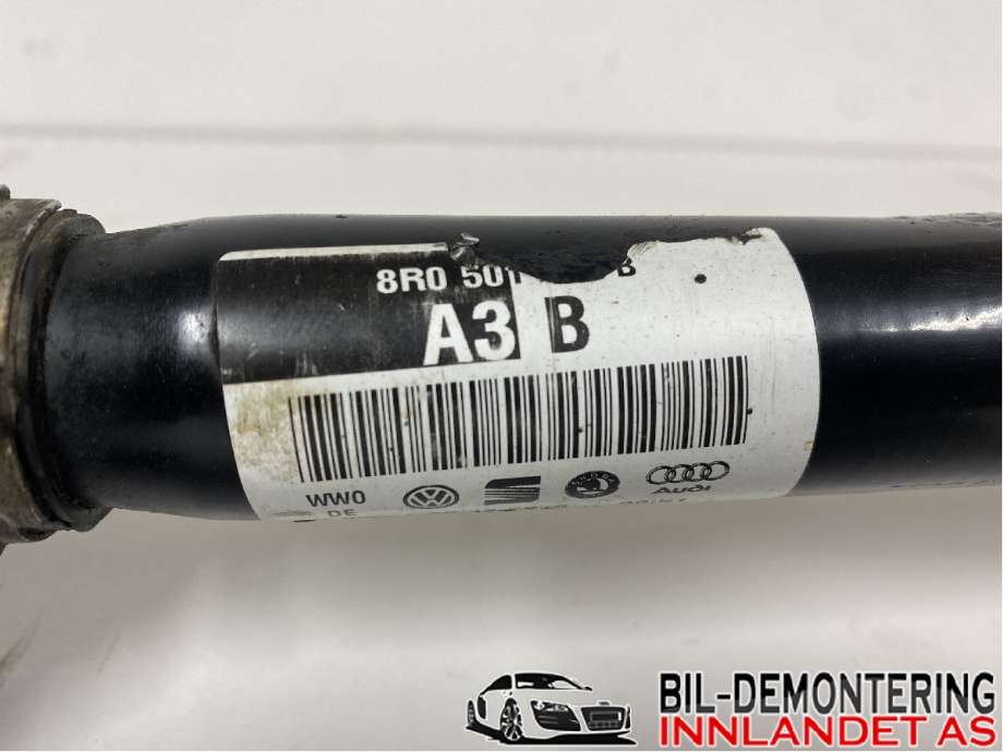 Drivaksel venstre bak til Audi Q5 2008-2012 (Type I, Fase 1)  (AUDI|8R0 501 203 B|8R0 501 203 BX|8R0501203B)