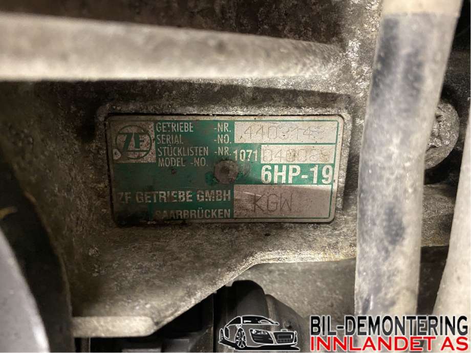 Girkasse automat til Audi A6 2008-2011 (Type III, Fase 2) (C6) (C6) (AUDI|09L 300 041 A|KGW|ZF 6HP19)