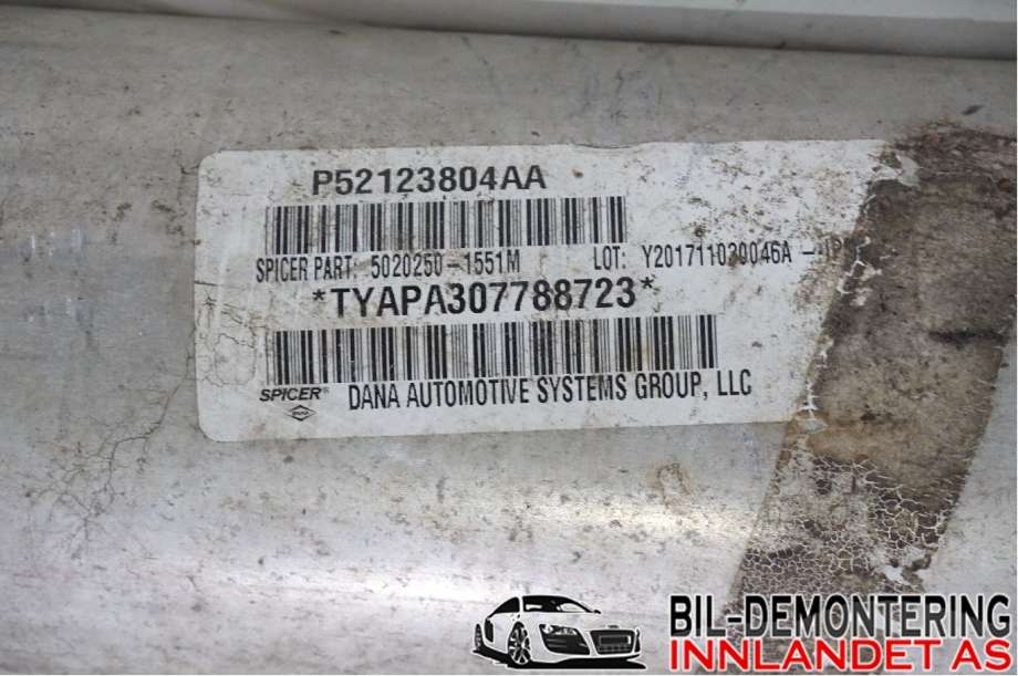 Mellomaksel til Dodge RAM 2009-2018 (Type IV)  (DODGE|52123803AB|)