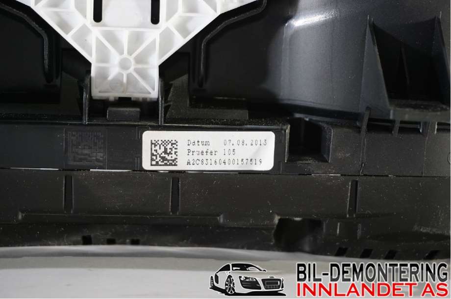 Instrumentpanel til Audi A3 2012-2016 (Type III, Fase 1)  (AUDI|8V0 920 870 G|)