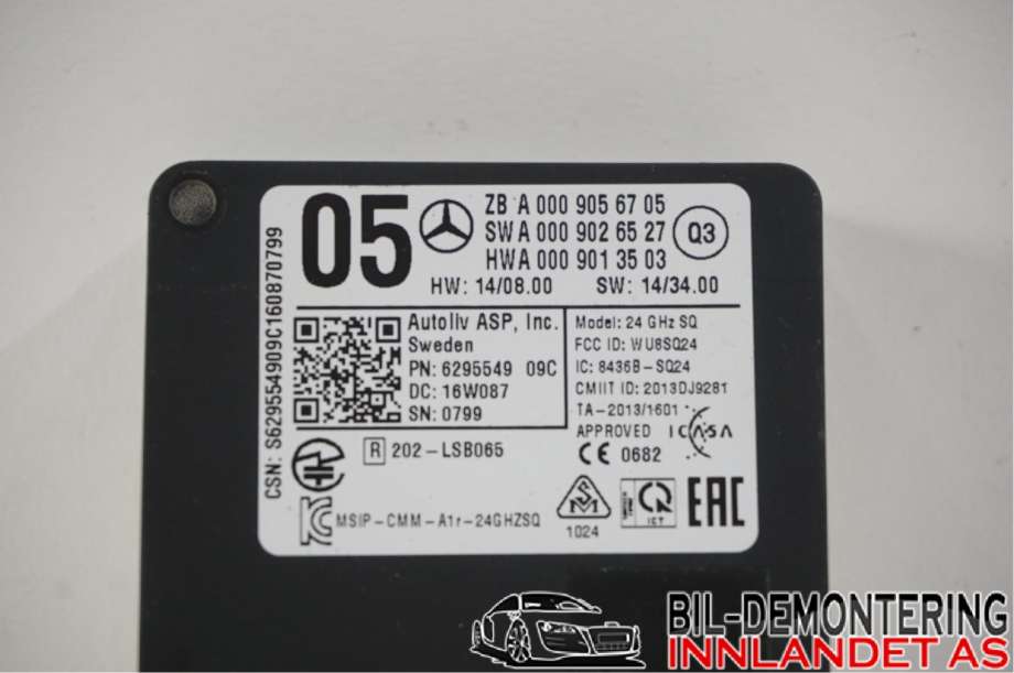 Sensor radar til Mercedes B-Klasse 2011-2018 (W246) (W246) (MERCEDES|A 000 905 67 05||A0009056705)