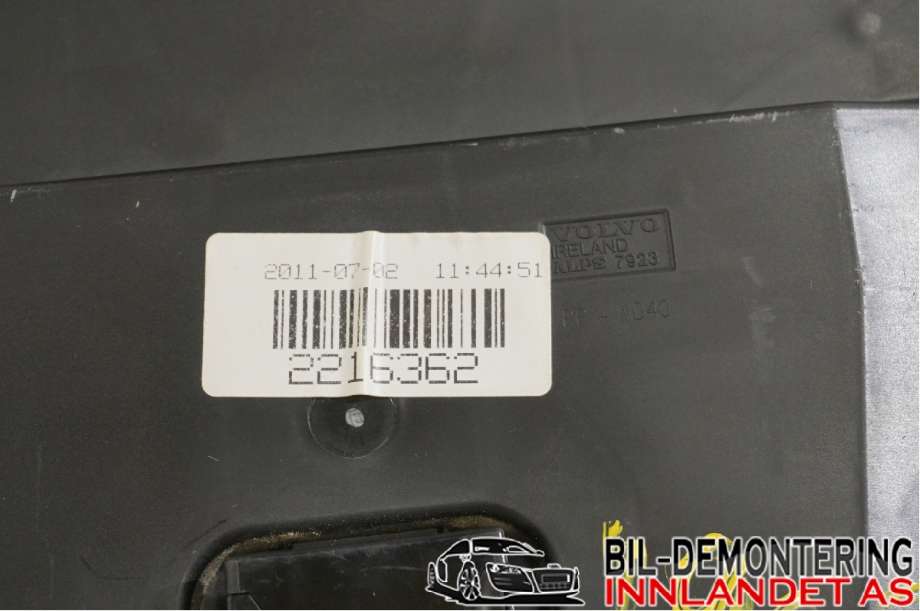 Varmeapparat betjening til Volvo V60 2010-2013 (Type I, Fase 1) (VOLVO|31288317|)