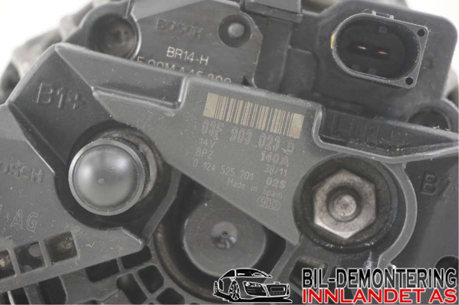 Dynamo til Škoda Octavia 2009-2013 (Type II, Fase 2)  (SKODA|03F 903 023 D|03F 903 023 DX|03F903023D)