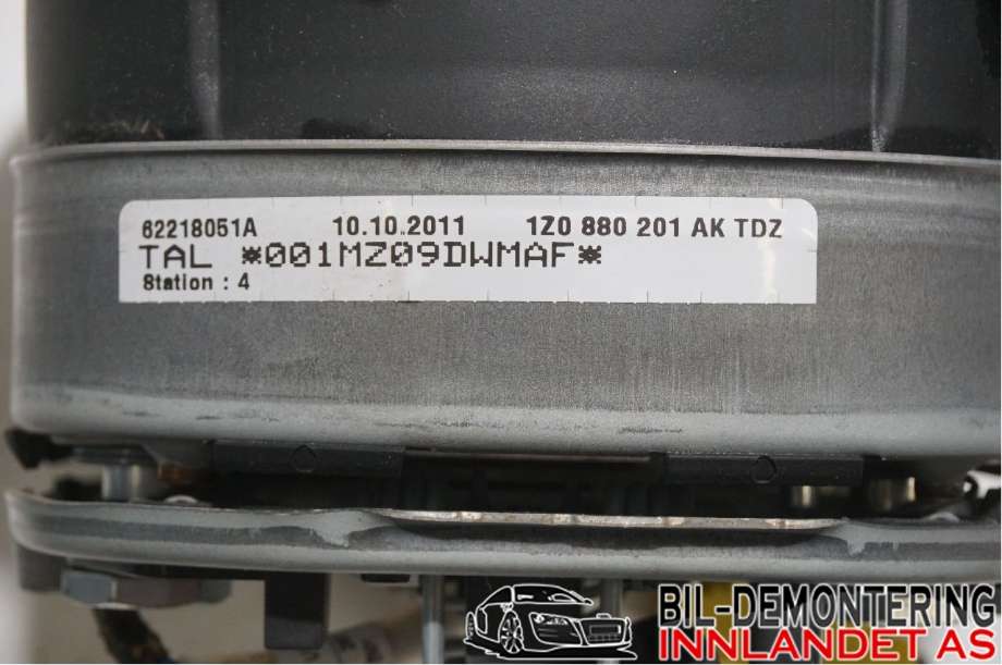 Airbag rattpute til Škoda Octavia 2009-2013 (Type II, Fase 2)  (SKODA|1Z0 880 201 AR|)
