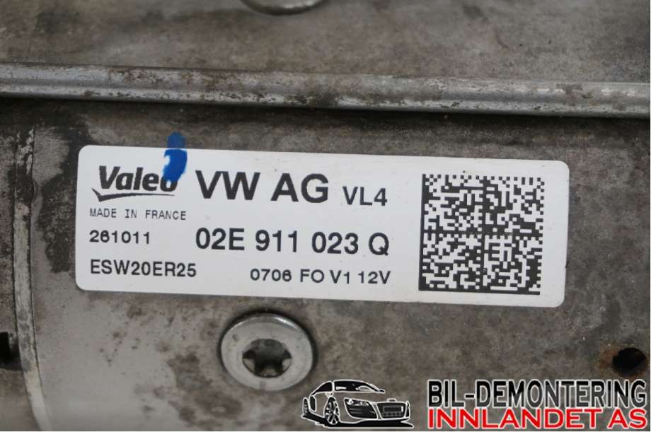 Starter diesel til VW Tiguan 2011-2016 (Type I, Fase 2)  (VOLKSWAGEN|02E 911 024 H|02E 911 024 CX|02E911023Q)