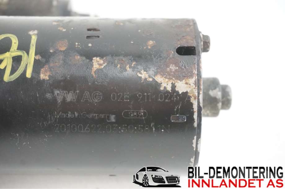 Starter diesel til VW Transporter / Caravelle 2009-2015 (Fase 2) (T5) (T5) (VOLKSWAGEN|02E911024A|)