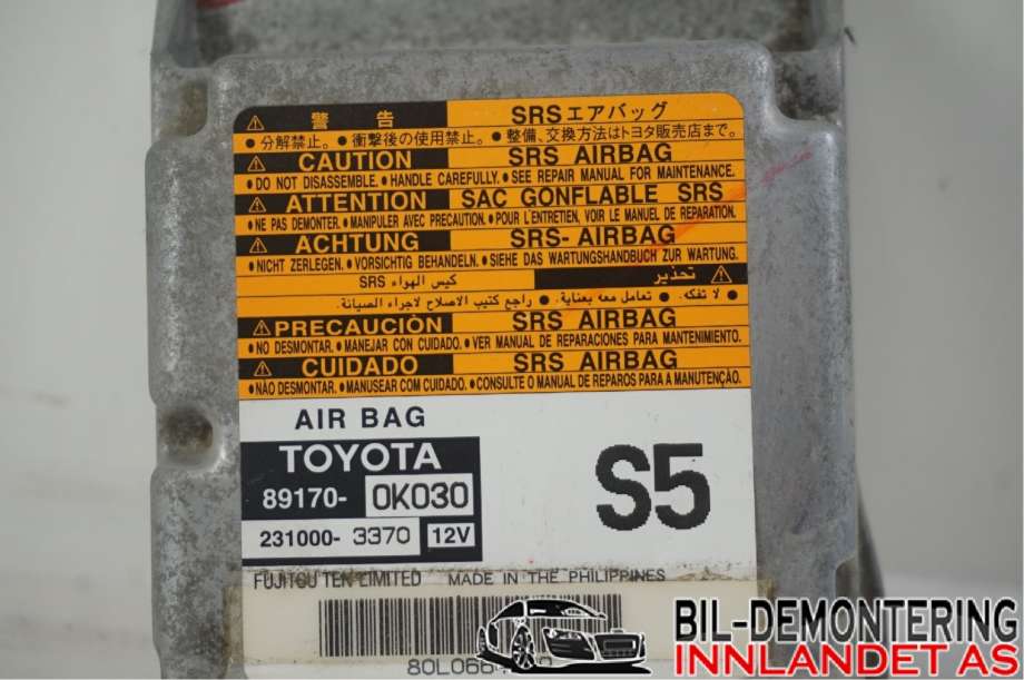 Airbag elektronikk til Toyota Hilux 2006-2011  (TOYOTA|891700K030||89170-0K030)