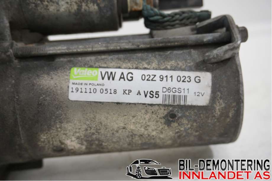 Starter til Audi TT 2006-2014 (Type II) (AUDI|02Z 911 024 P|02Z 911 024 PX|02Z911023G)