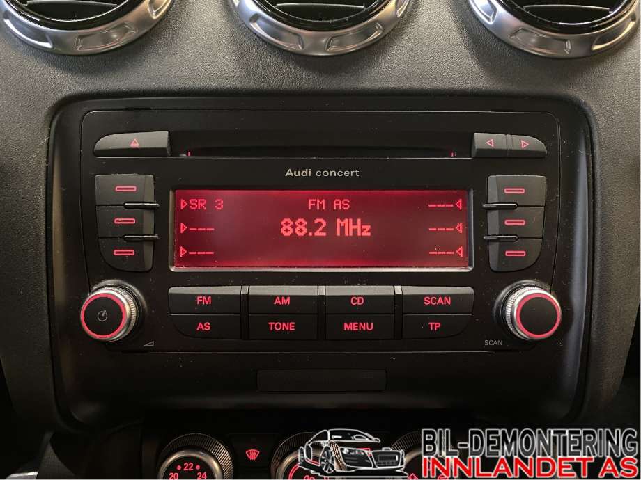 Bilstereo til Audi TT, 2006-2014 (Type II) (AUDI|8J0 057 186 Q)