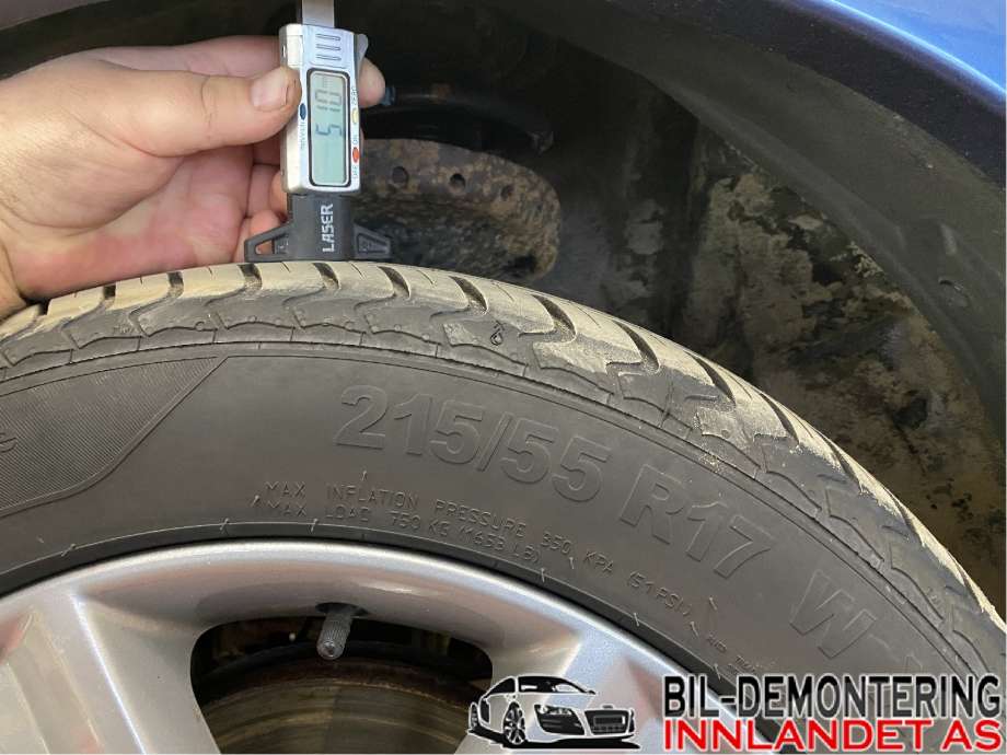 Felgsett aluminium til Subaru Outback 2007-2009 (Type III, Fase 2) (SUBARU|5MM+ MØNSTERDYBDE|215/55R17|PROD. 2020)