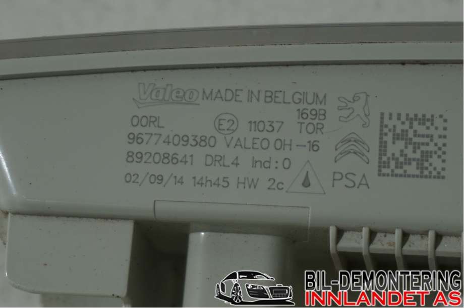 Tåkelykt venstre foran til Citroën C1 2014-->> (Type II)  (CITROEN|96 774 093 80|)