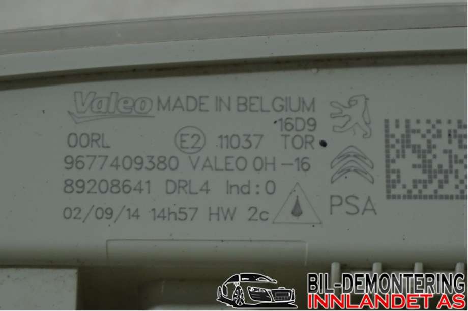 Tåkelykt venstre foran til Citroën C1 2014-->> (Type II)  (CITROEN|96 774 093 80|)