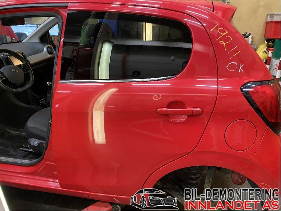 Dør venstre bak til Citroën C1, 2014-->> (Type II)  (CITROEN|B0 009 623 80)
