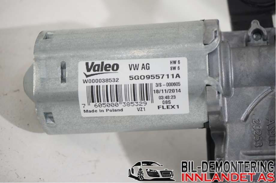 Viskermotor bakrute til VW Golf VII 2012-2017 (Fase 1)  (VOLKSWAGEN|5G0 955 711 A||5G0955711A)