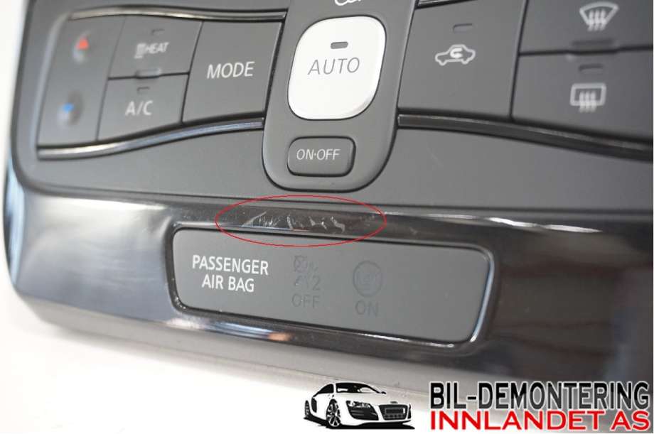 Varmeapparat betjening til Nissan Leaf 2018-->> (Type II) (250205SH1A||275005SE0B)
